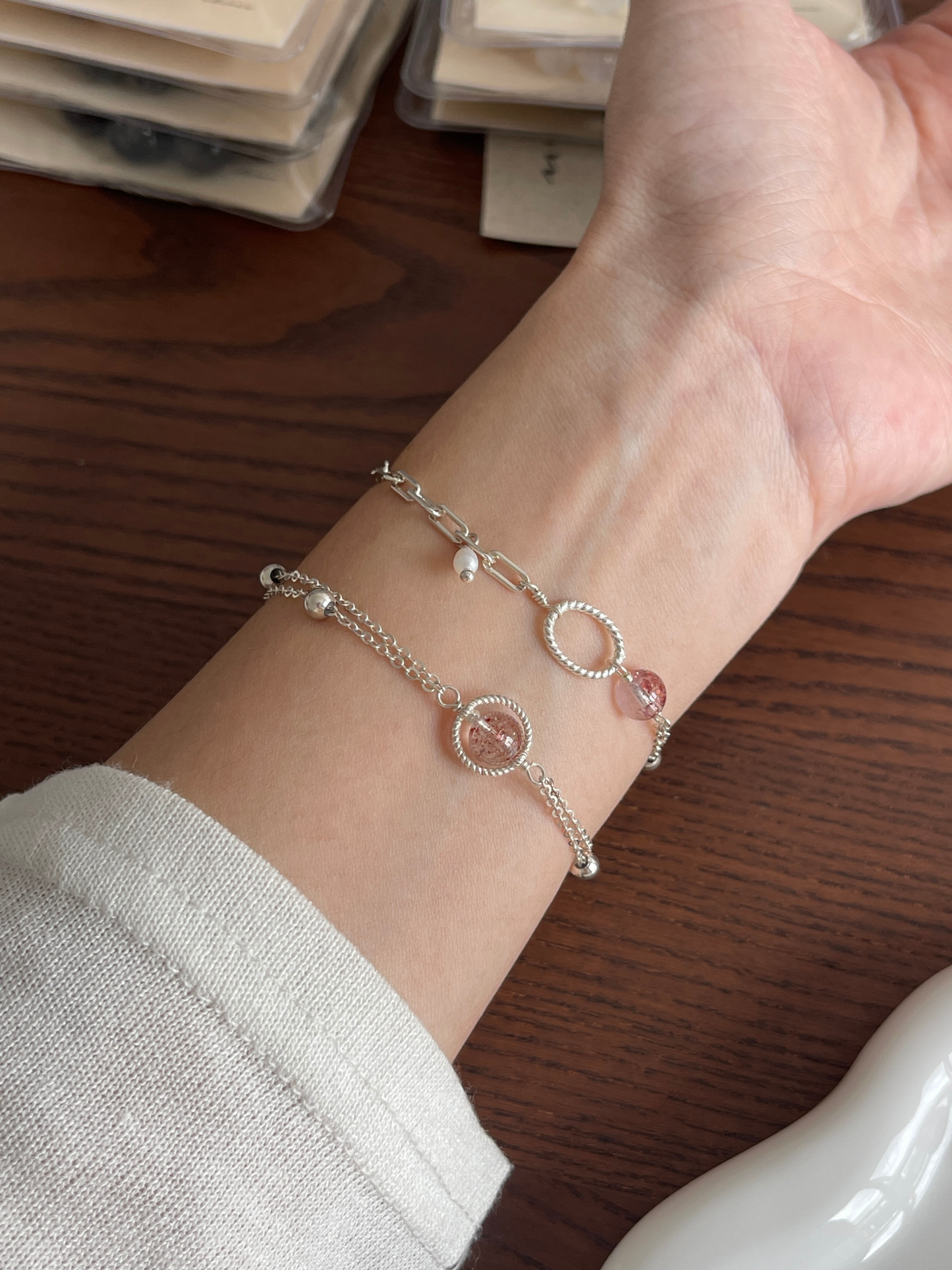 【原创 | 盼盼漫漫系列】超七金草莓手链 Super Seven Strawberry Quartz Bracelet