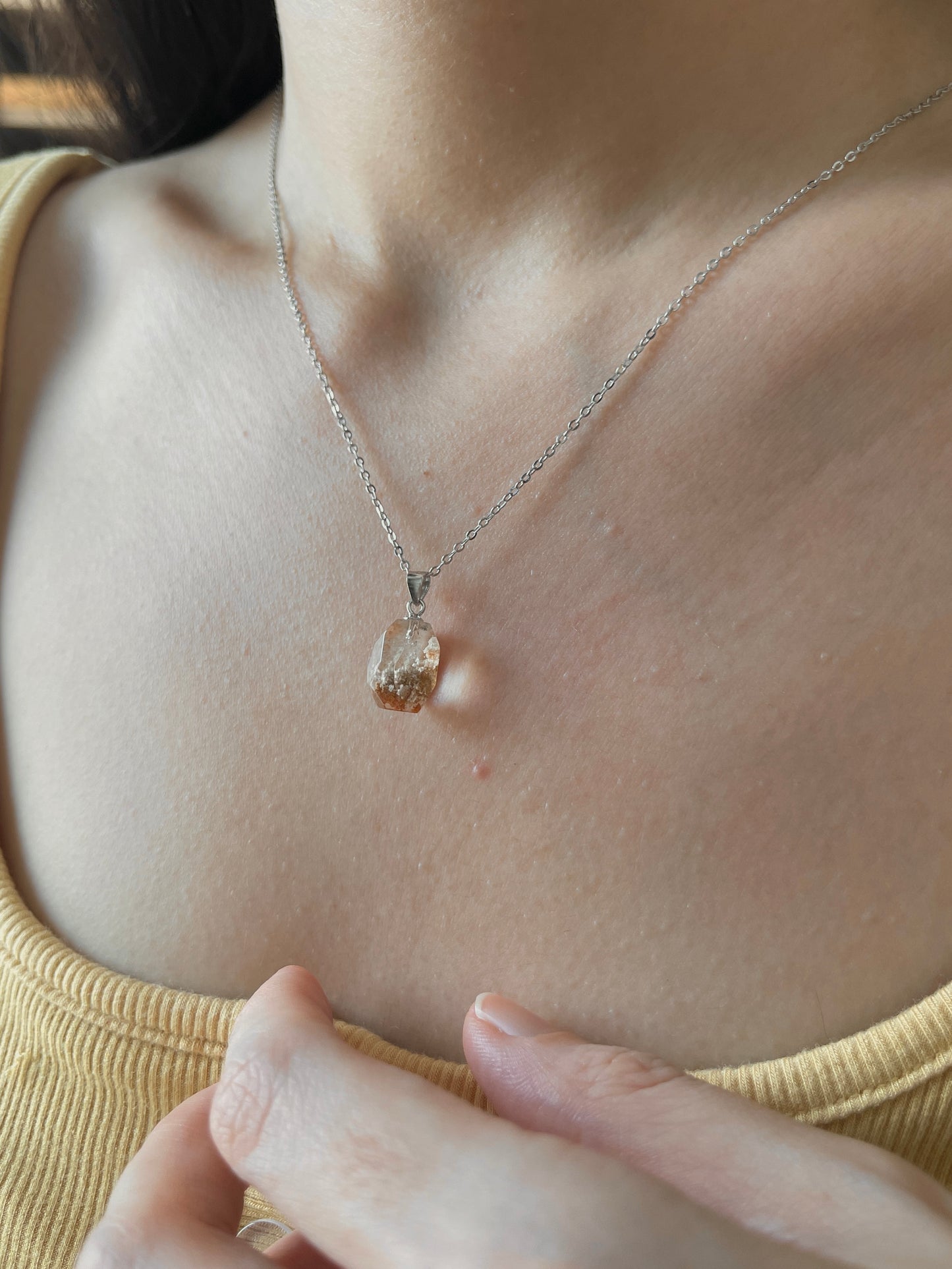彩幽灵吊坠(迷你) Multi Colour Phantom Quartz Pendant