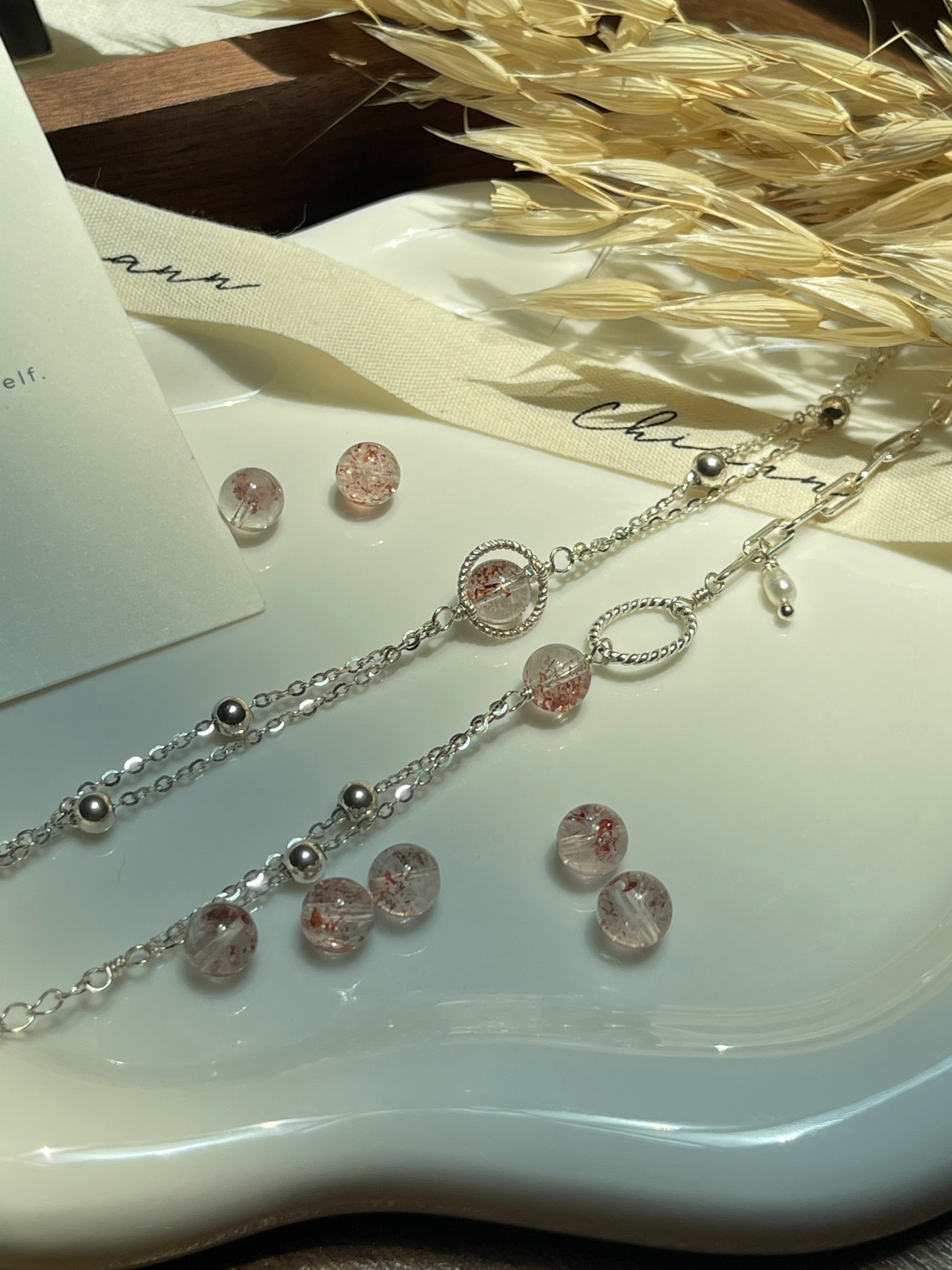 【原创 | 盼盼漫漫系列】超七金草莓手链 Super Seven Strawberry Quartz Bracelet