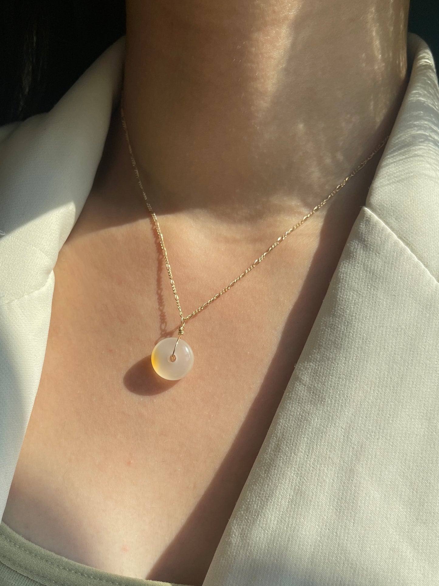 【ANCHI 岸栖手作】平安扣项链 Ping-An Kou Necklace