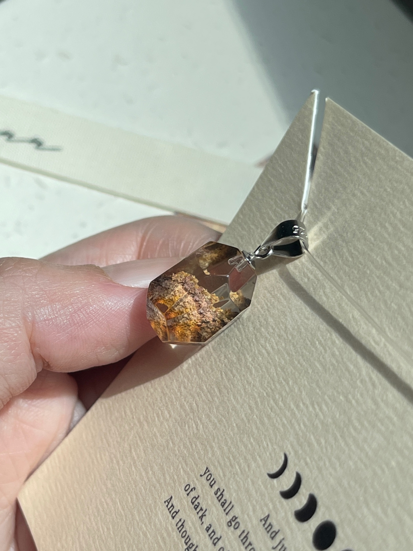 彩幽灵吊坠(迷你) Multi Colour Phantom Quartz Pendant