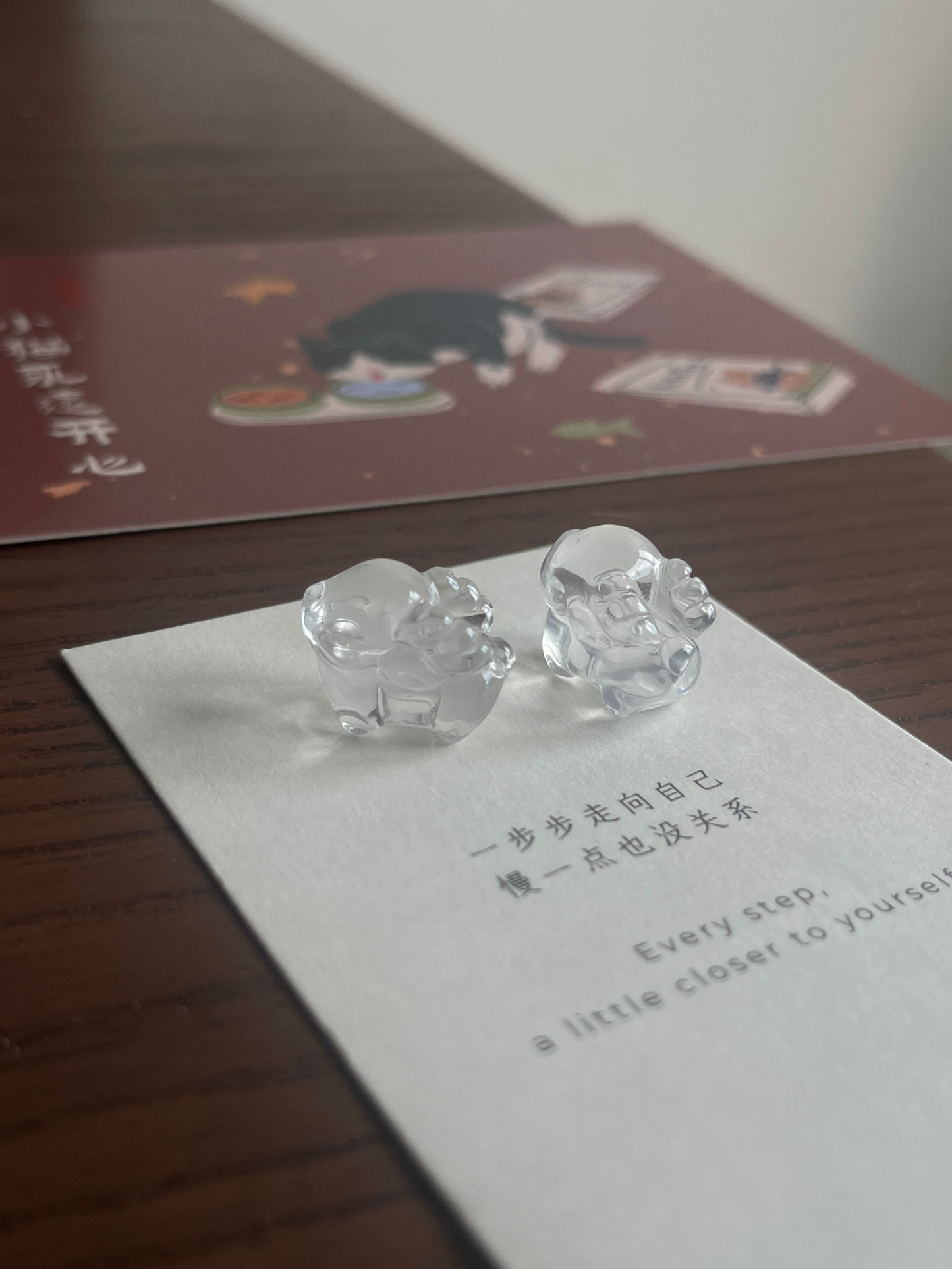 【趴趴兔】/ 【鹿宝宝】白水晶迷你摆件 Clear Quartz Mini Deco