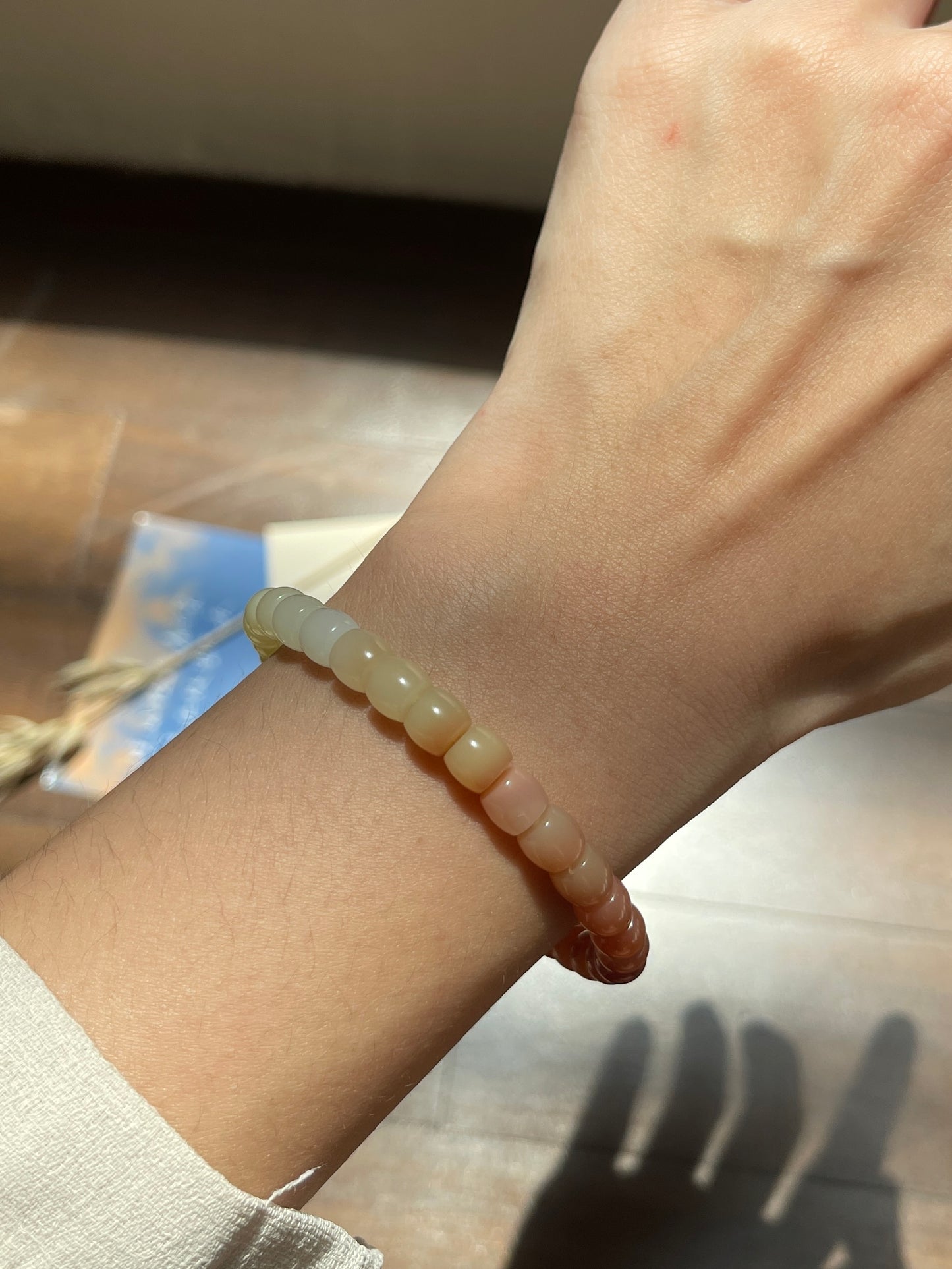 渐变缅粉玉 Burmese Gradient Pink Jade