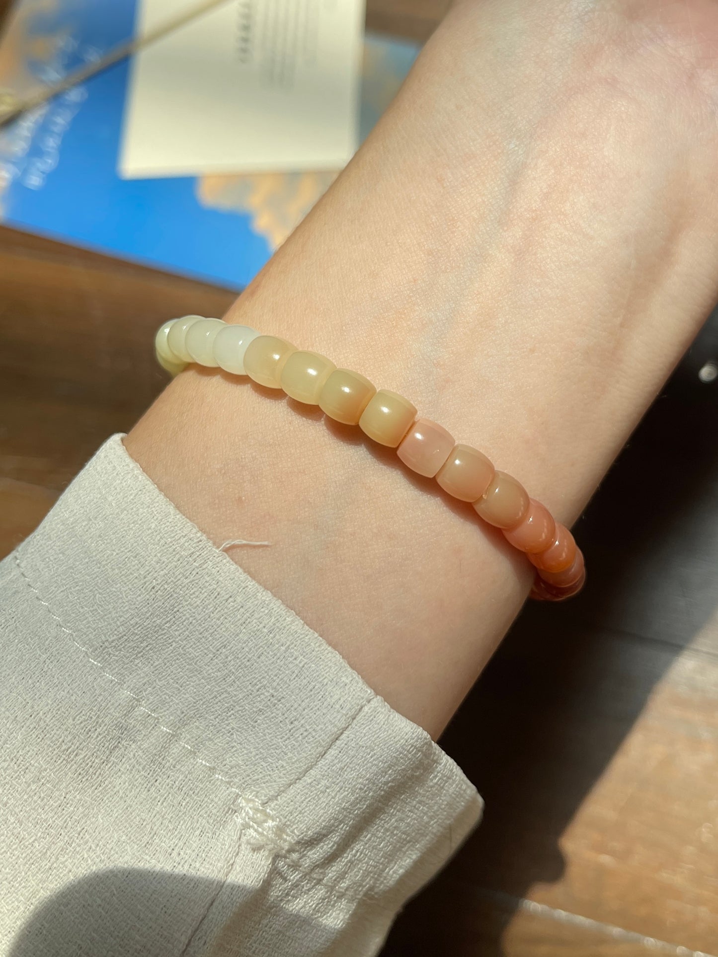 渐变缅粉玉 Burmese Gradient Pink Jade