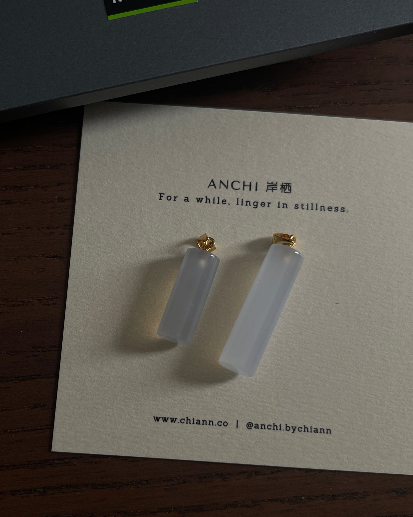 蓝玉髓吊坠 Blue Chalcedony Pendant
