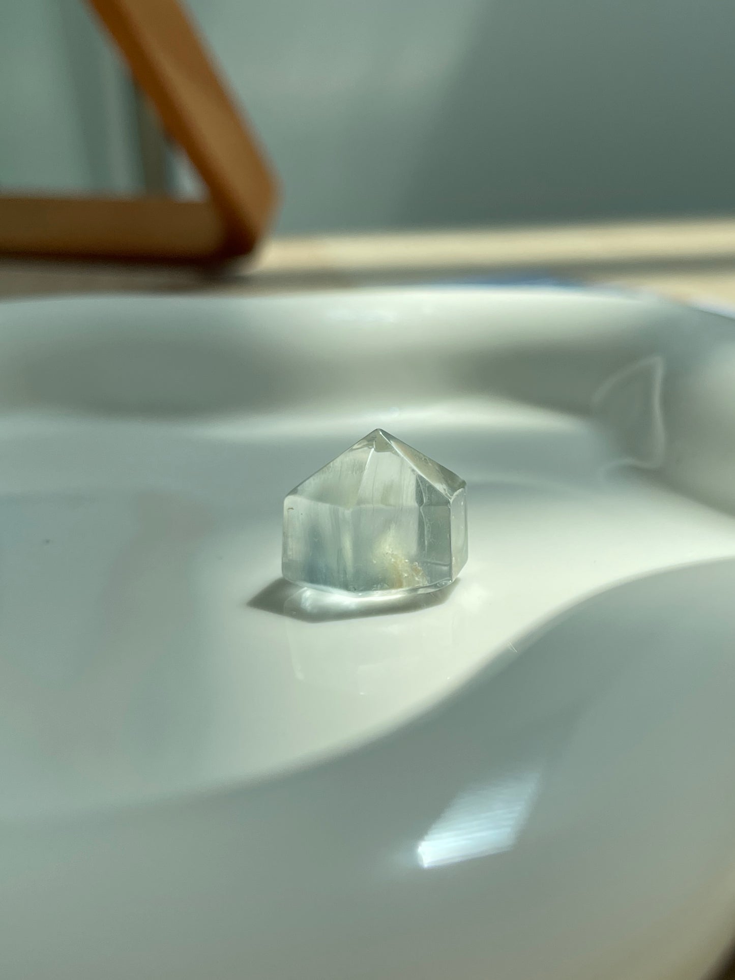 蓝兔毛单尖小摆件 Blue Rabbit Hair Rutilated Quartz Deco