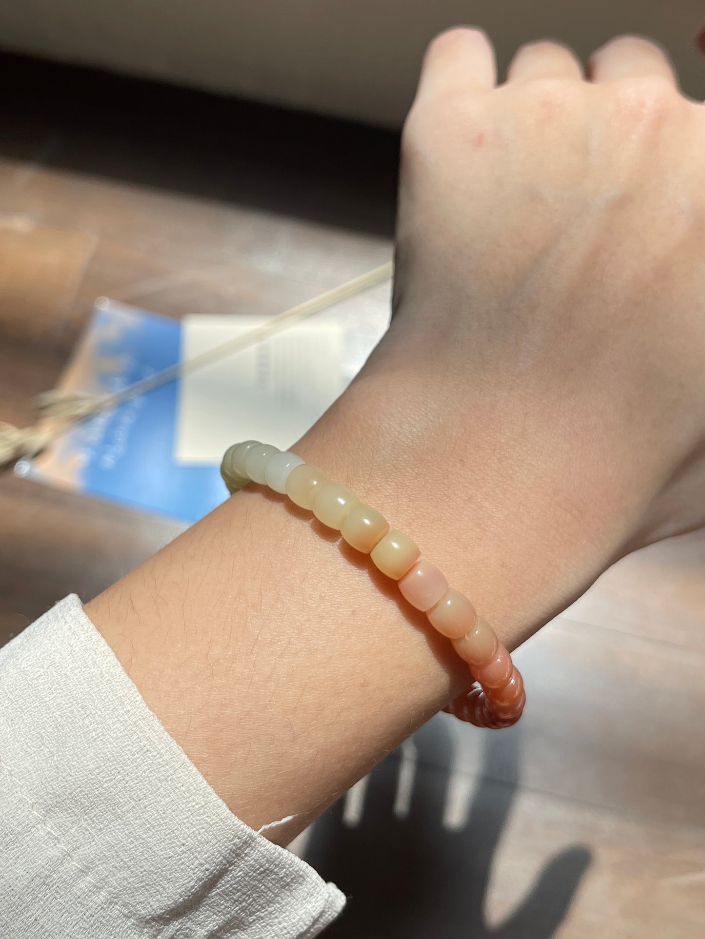 渐变缅粉玉 Burmese Gradient Pink Jade