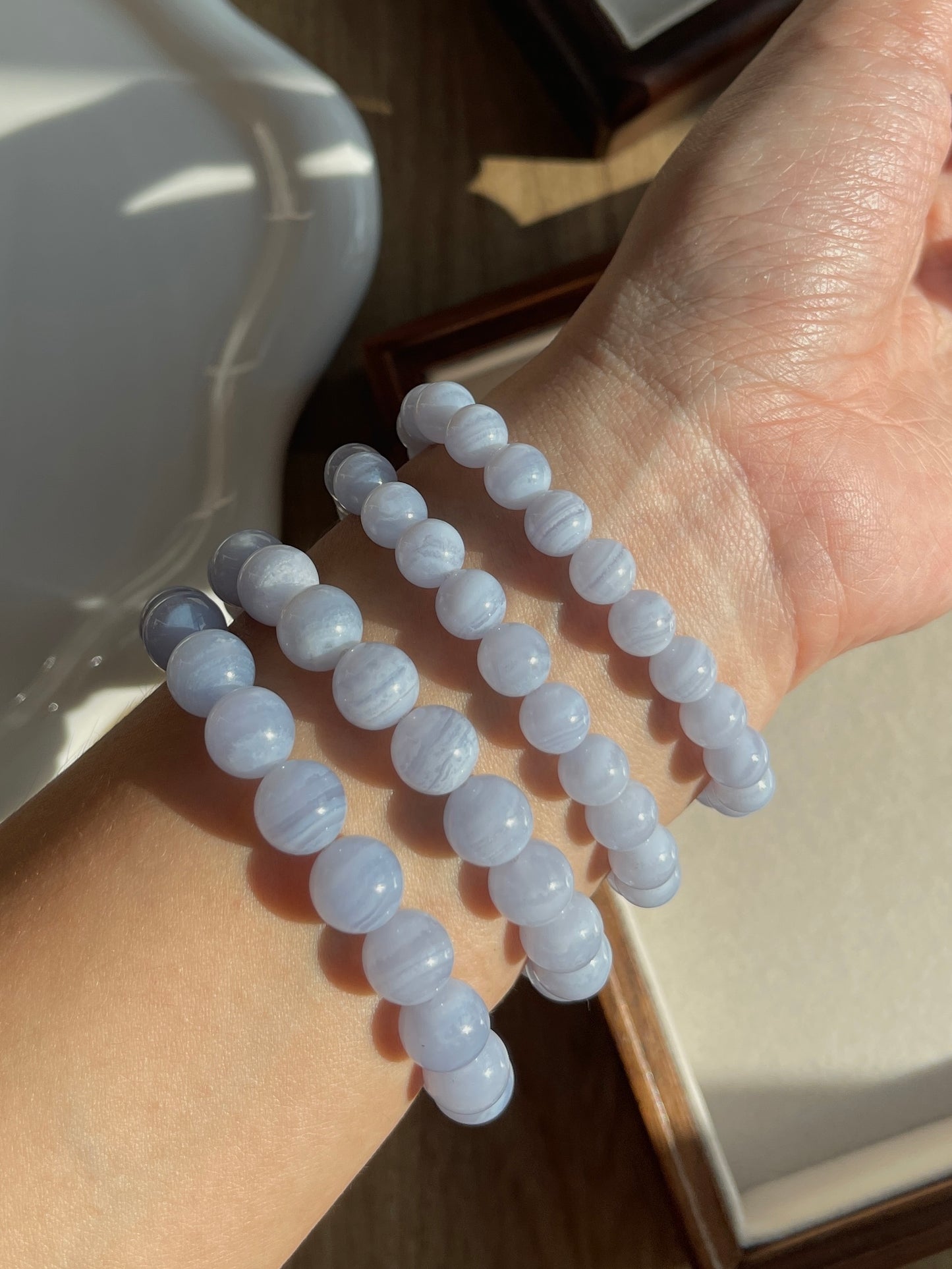 蓝纹玛瑙 Blue Lace Agate