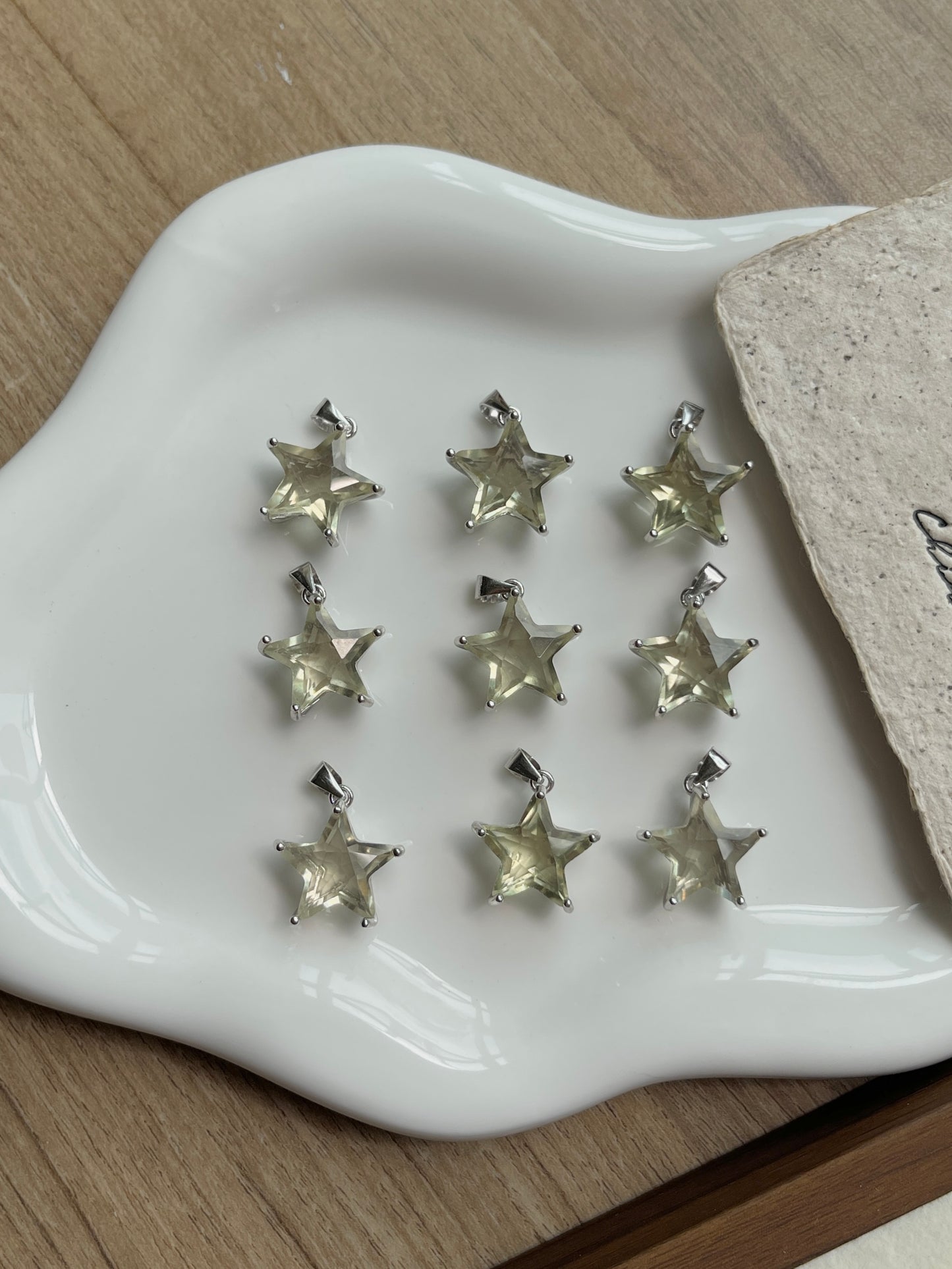 五角星利比亚玻璃陨石吊坠 Star Libyan Glass Pendant