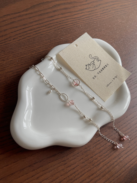 【原创 | 盼盼漫漫系列】超七金草莓手链 Super Seven Strawberry Quartz Bracelet