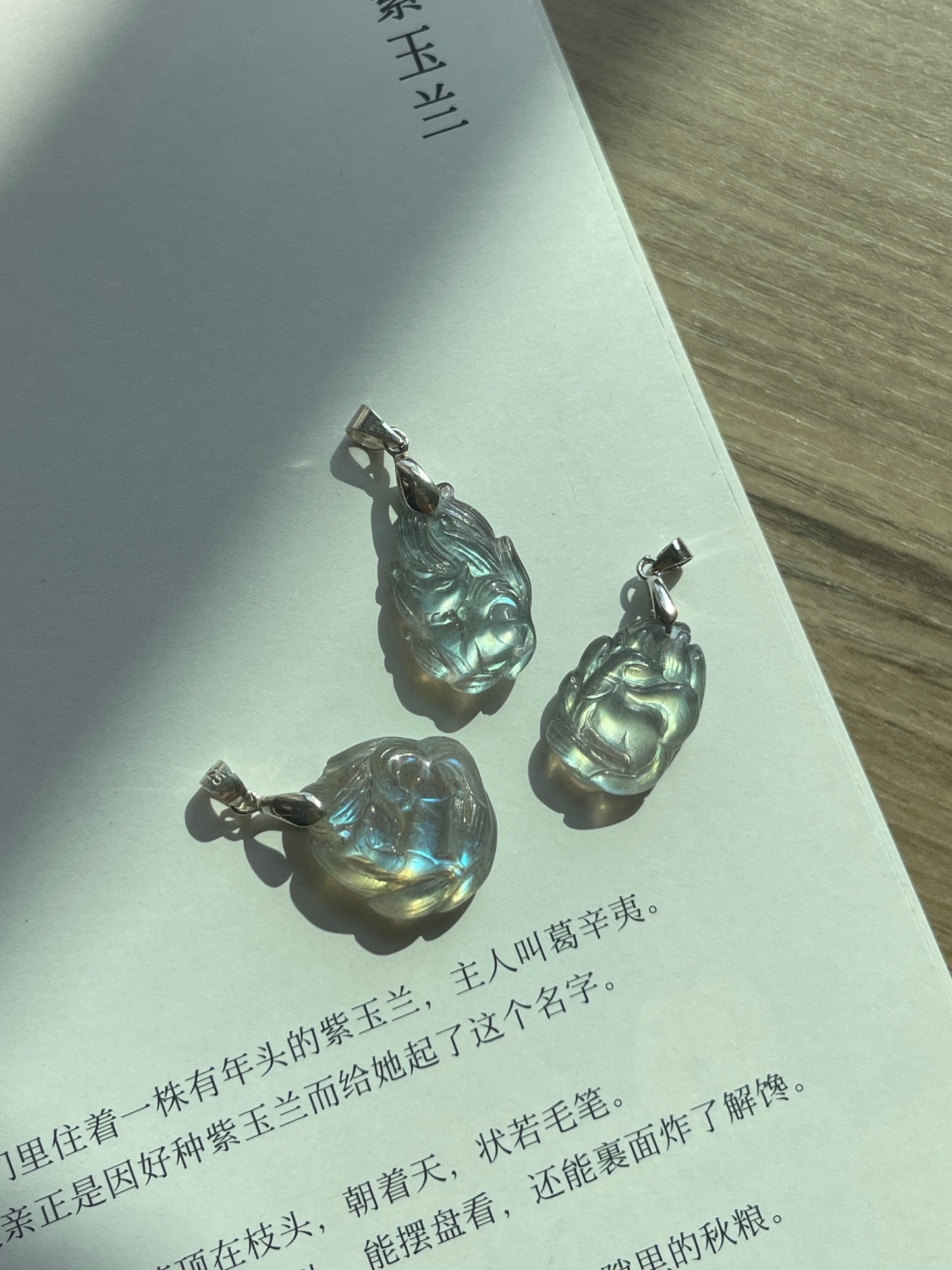 拉长石狐仙吊坠 Labradorite Fox Fairy Pendant