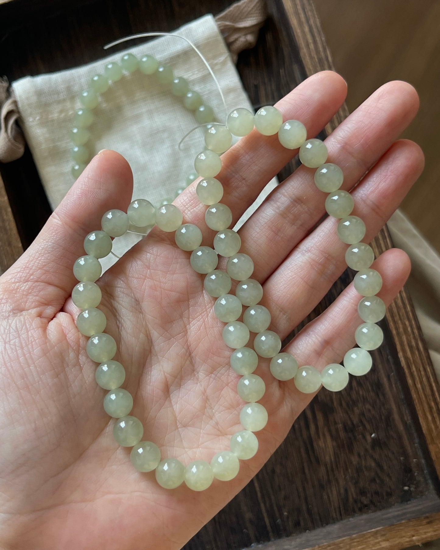 8mm和田玉 Nephrite Jade