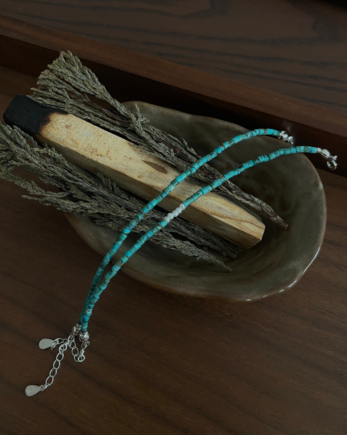 Anchi -【松岚】【松月】湖北松石手链 Hubei Turquoise Bracelet