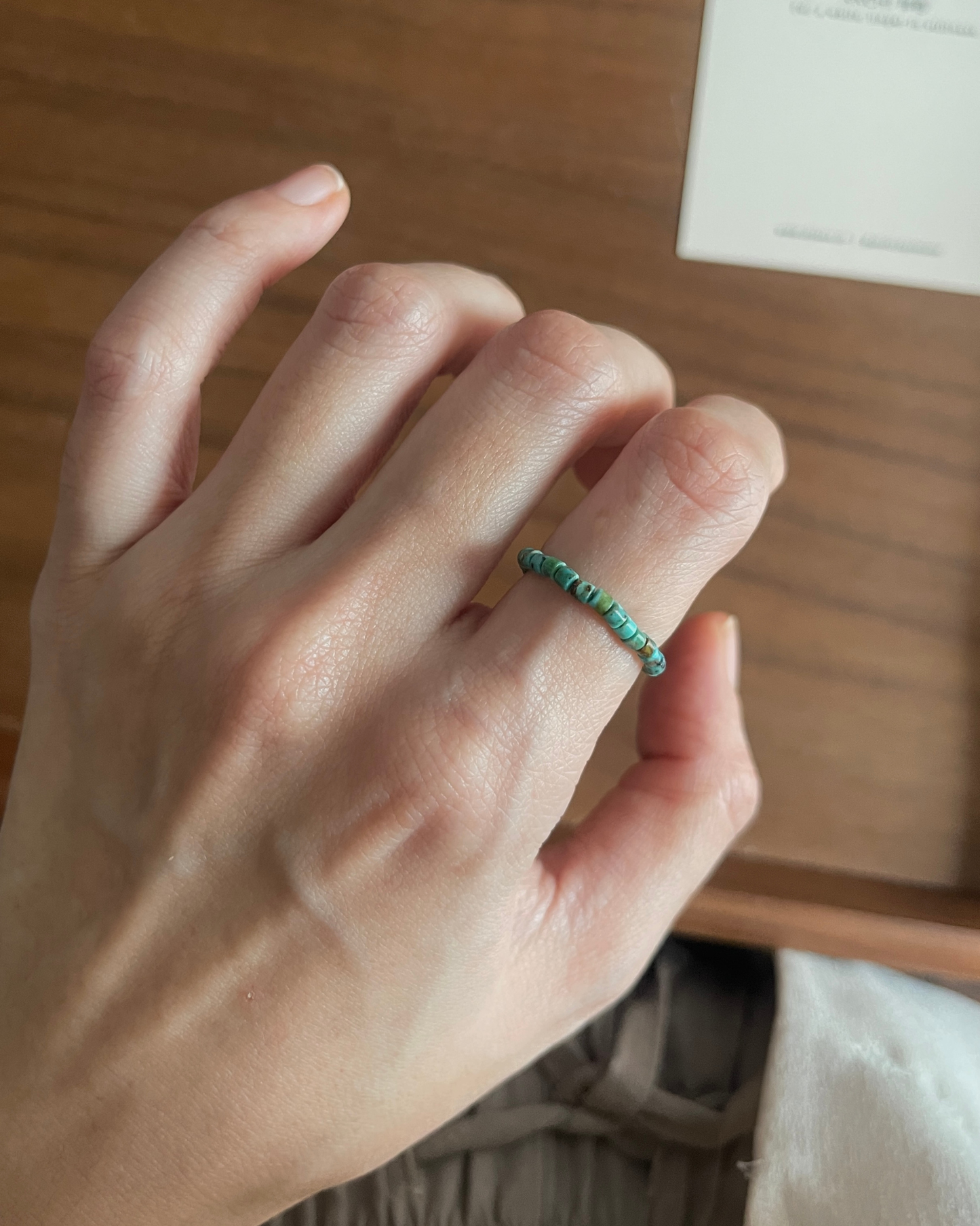 Anchi -【松岚】【松月】湖北松石戒指 Hubei Turquoise Ring