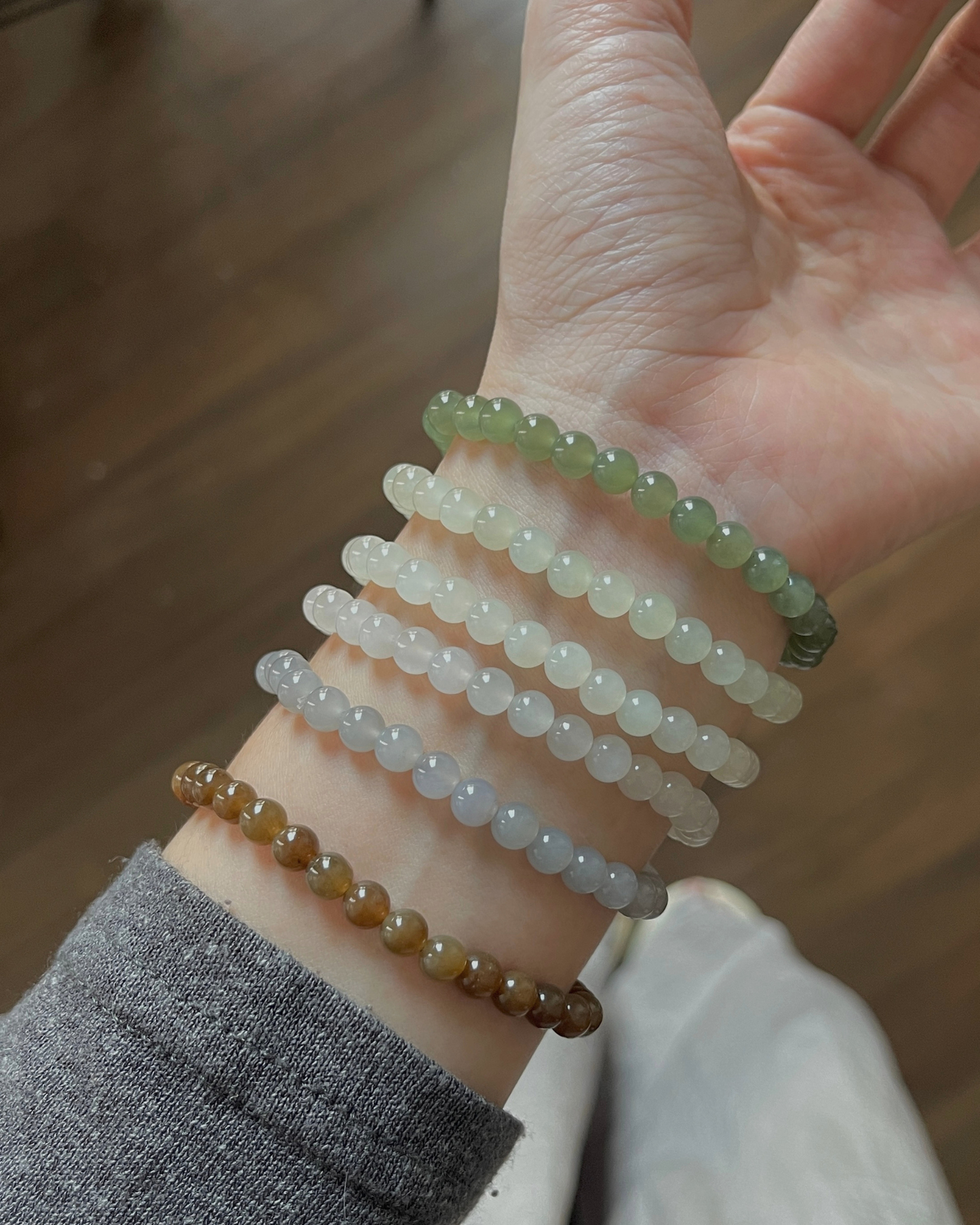 Anchi - 6mm和田玉素圈合集 Nephrite Jade Collection