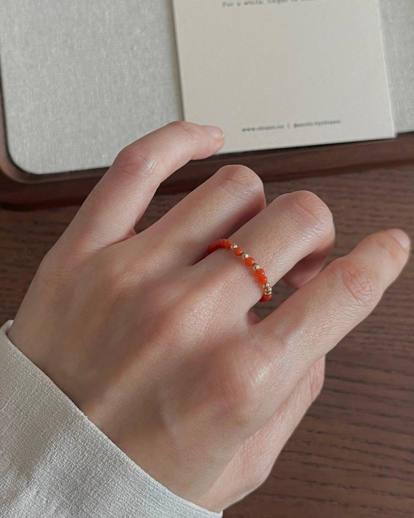 Anchi - 【南红玛瑙】细戒指合集