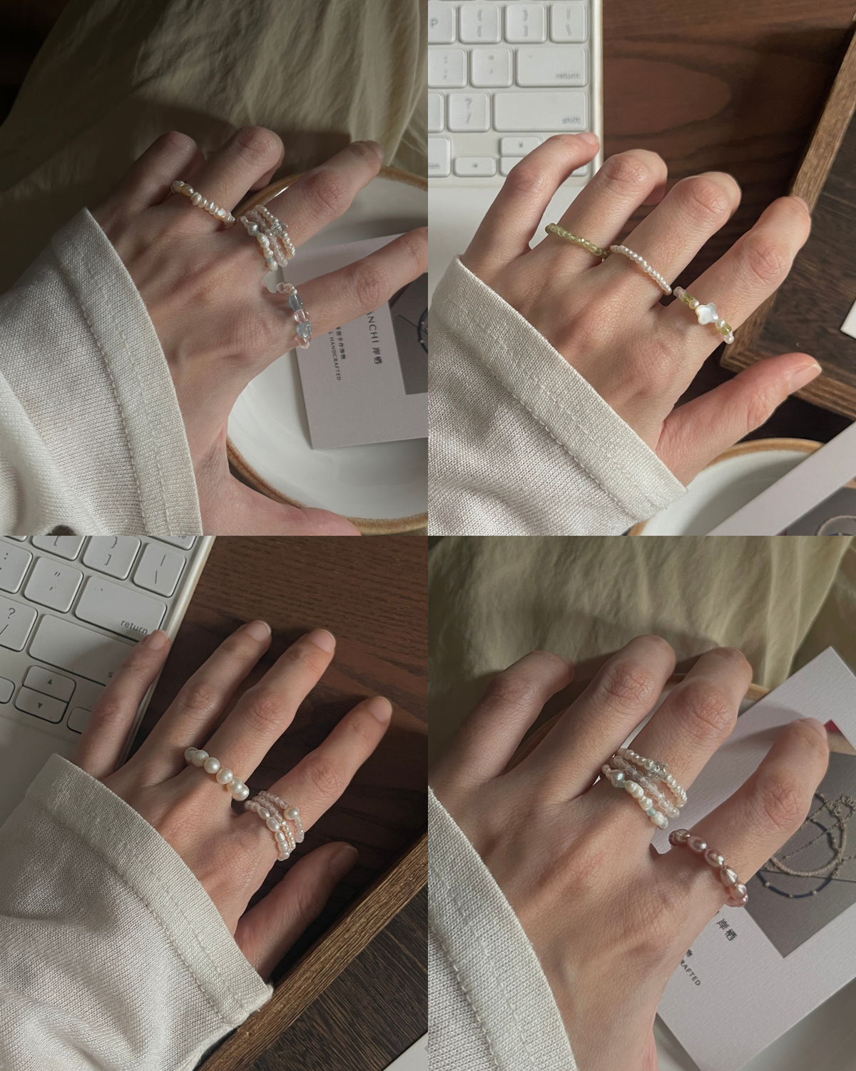 天然石弹力戒戒指 Ring Series