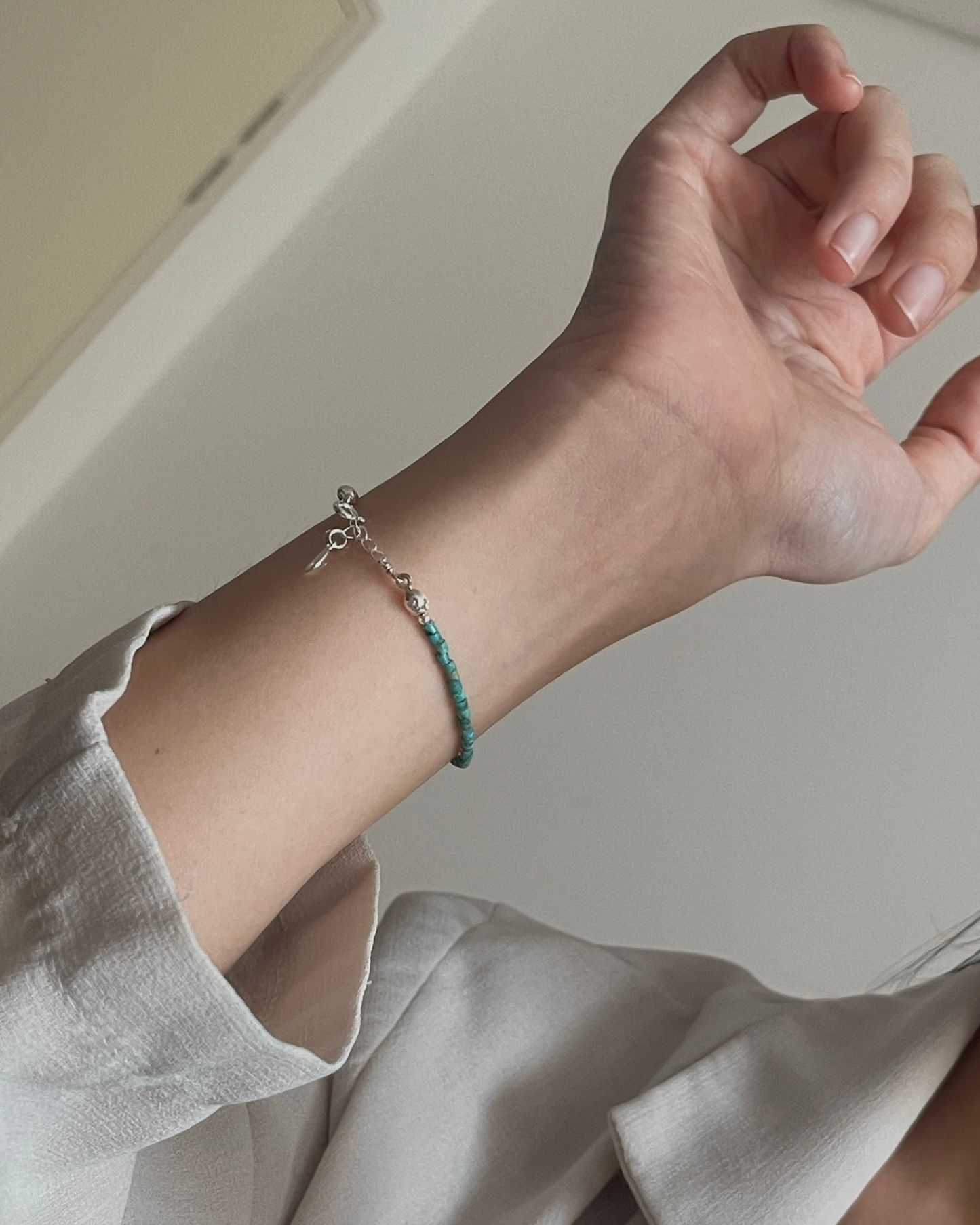 Anchi -【松岚】【松月】湖北松石手链 Hubei Turquoise Bracelet