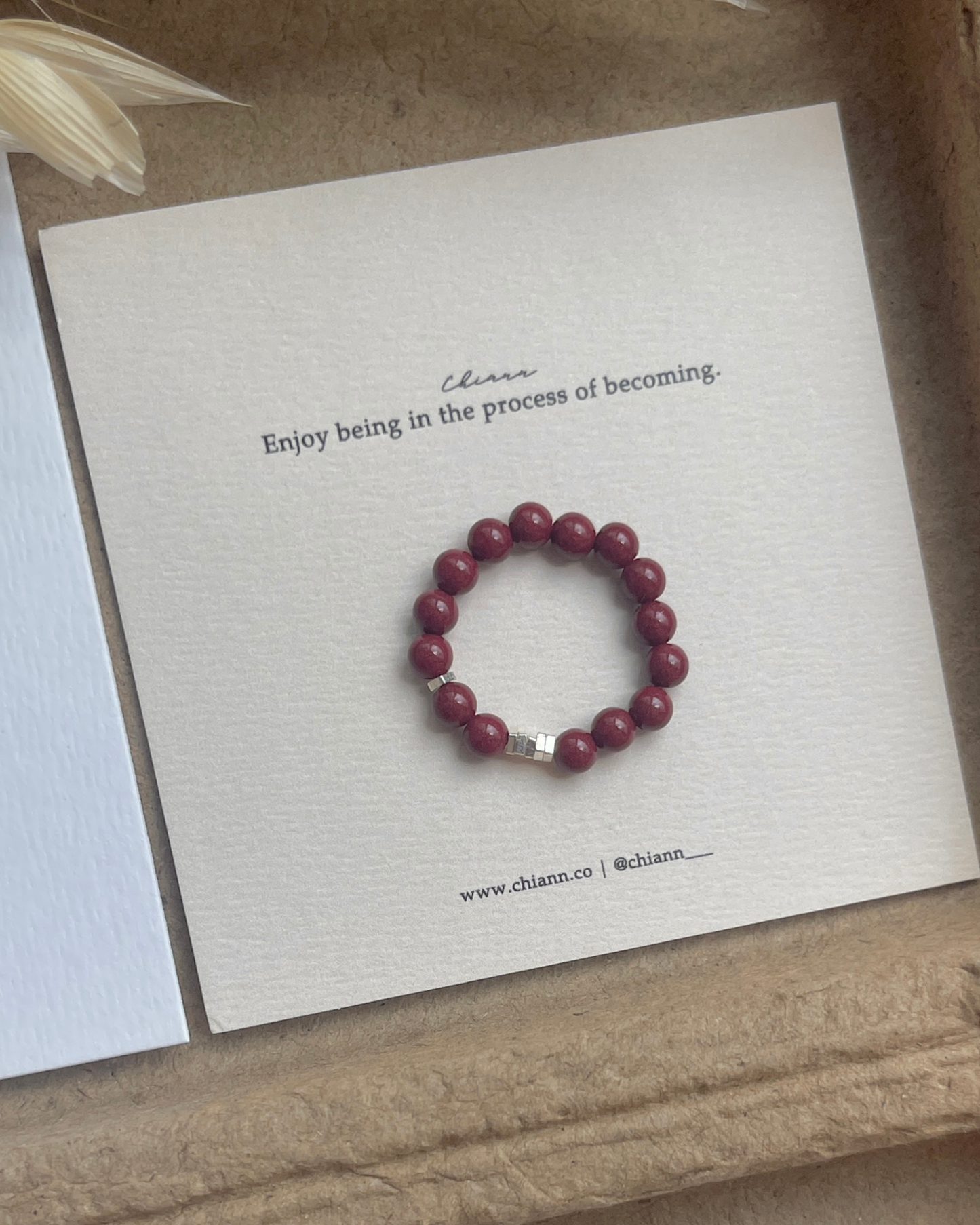 ANCHI - 【Silent Red】紫金砂碎银戒指