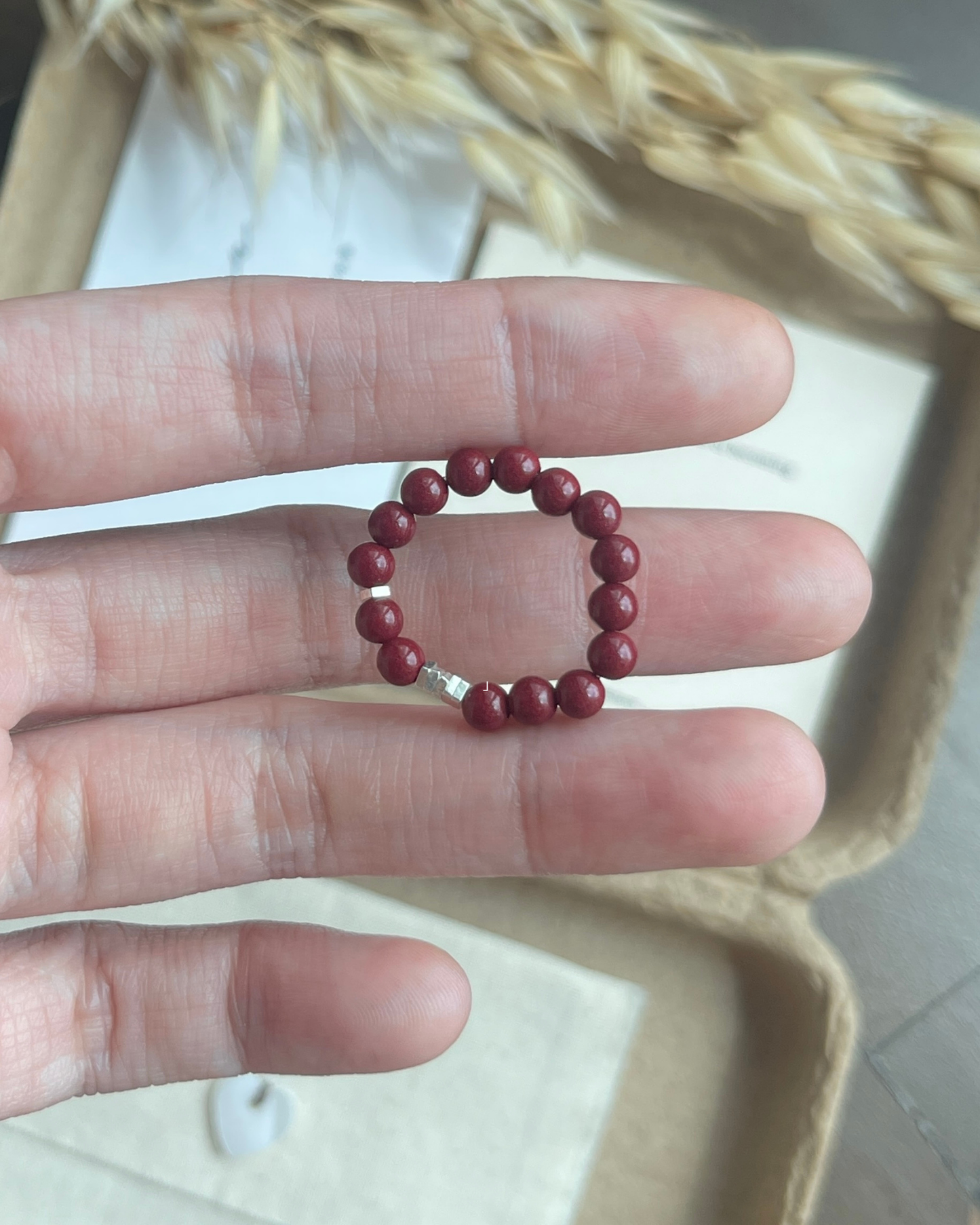 ANCHI - 【Silent Red】紫金砂碎银戒指