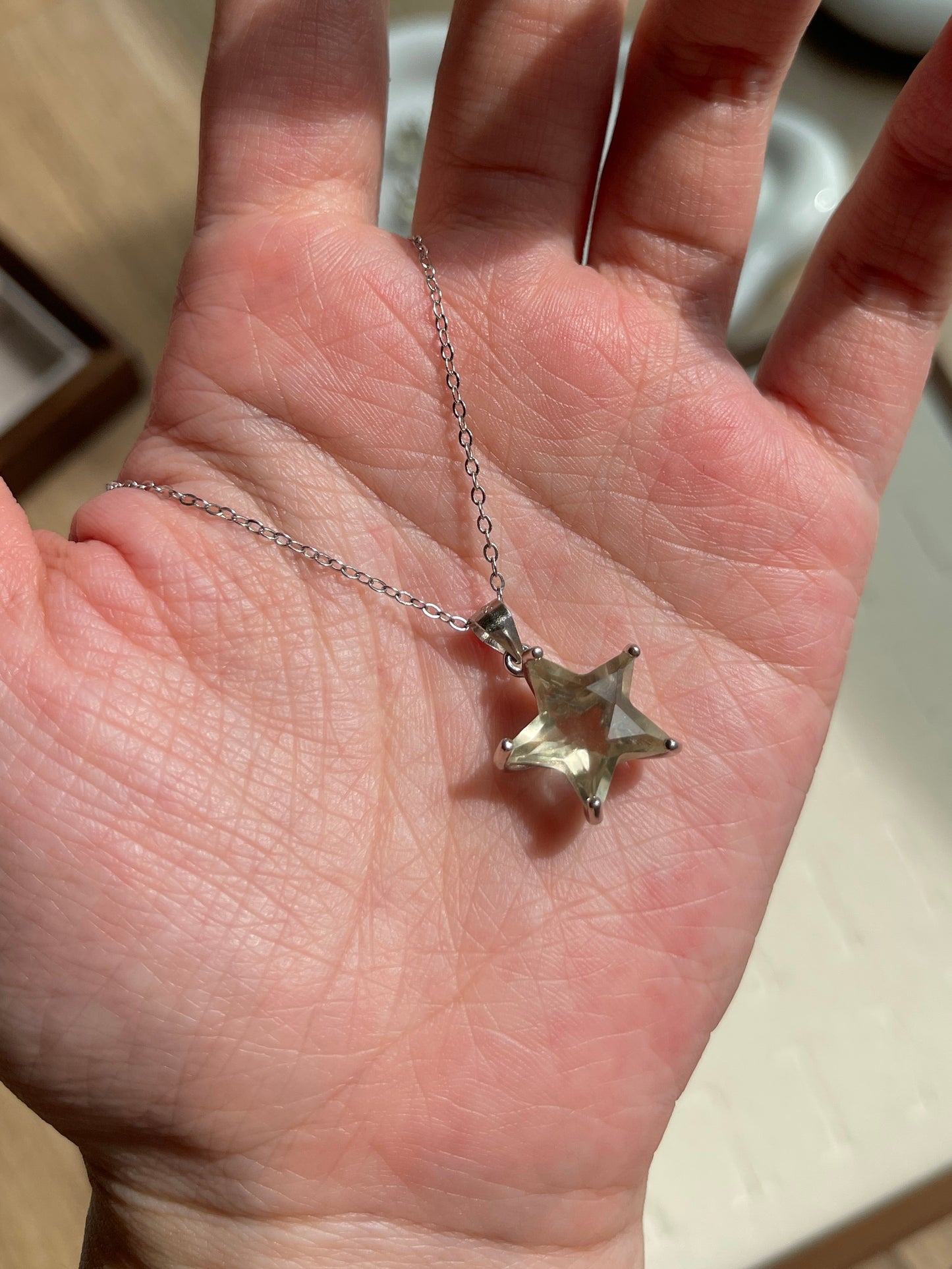 五角星利比亚玻璃陨石吊坠 Star Libyan Glass Pendant