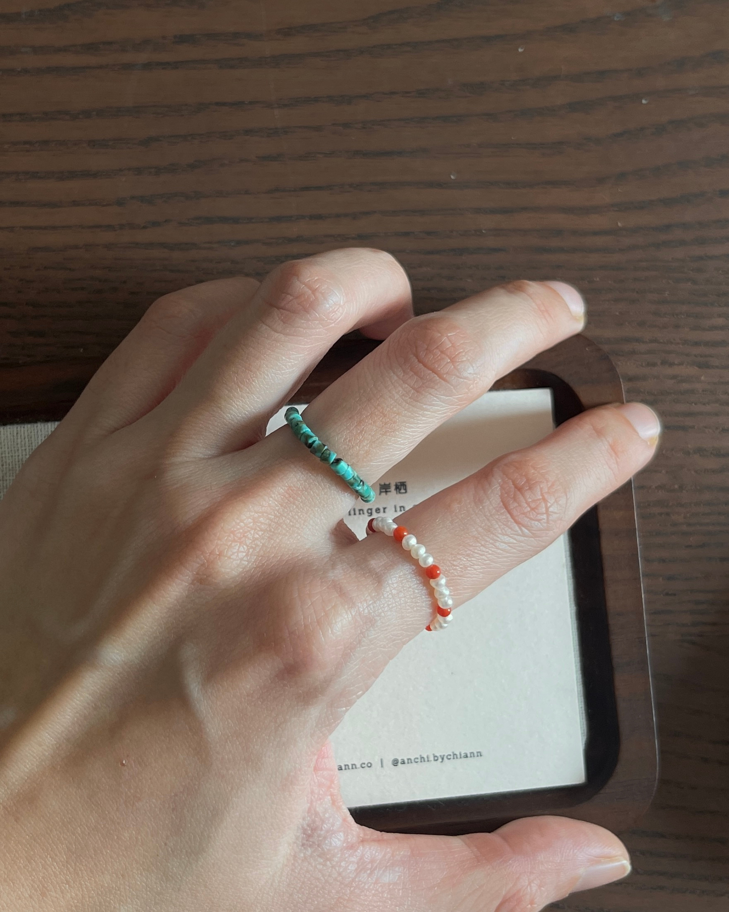 Anchi - 【南红玛瑙】细戒指合集