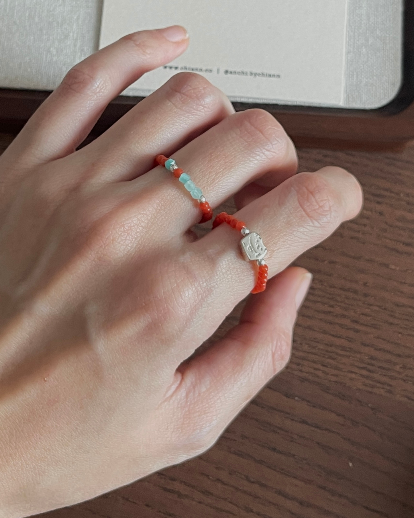 Anchi - 【招财猫】南红玛瑙戒指