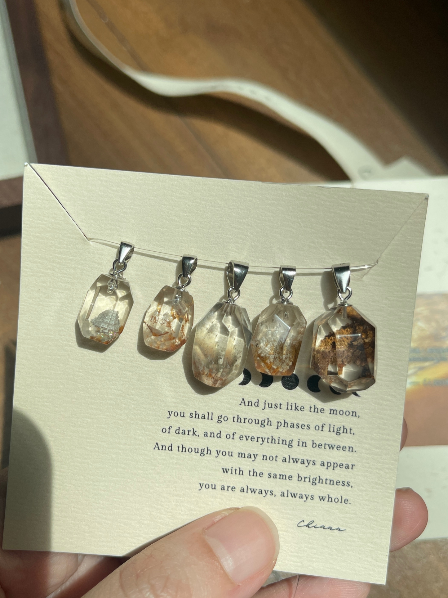 彩幽灵吊坠（迷你） Multi Colour Phantom Quartz Pendant