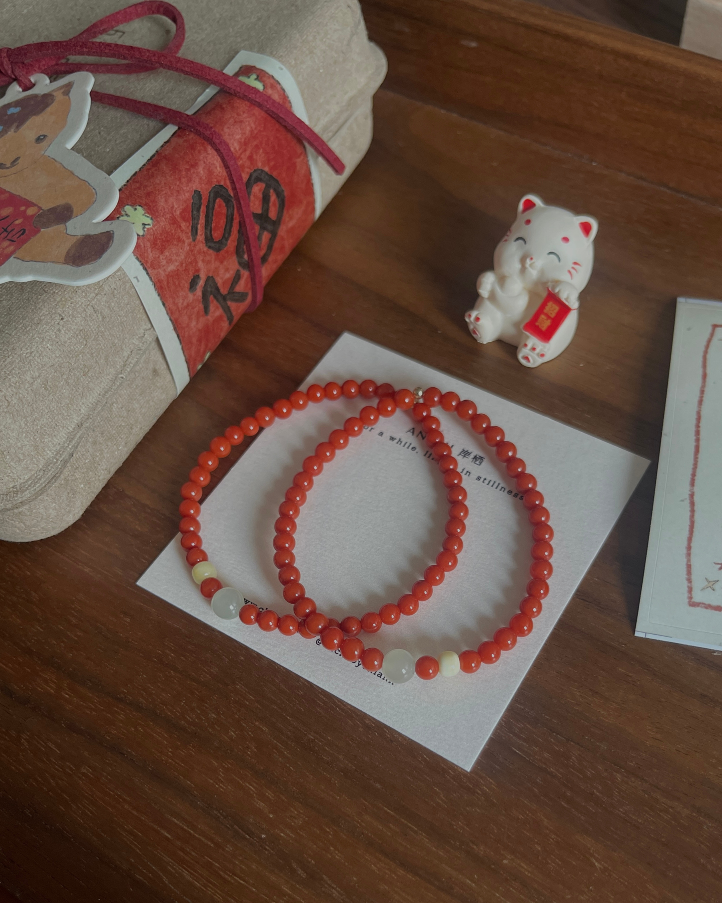 Anchi - 【柿柿如意】【迎光】南红玛瑙系列 Nanhong Agate