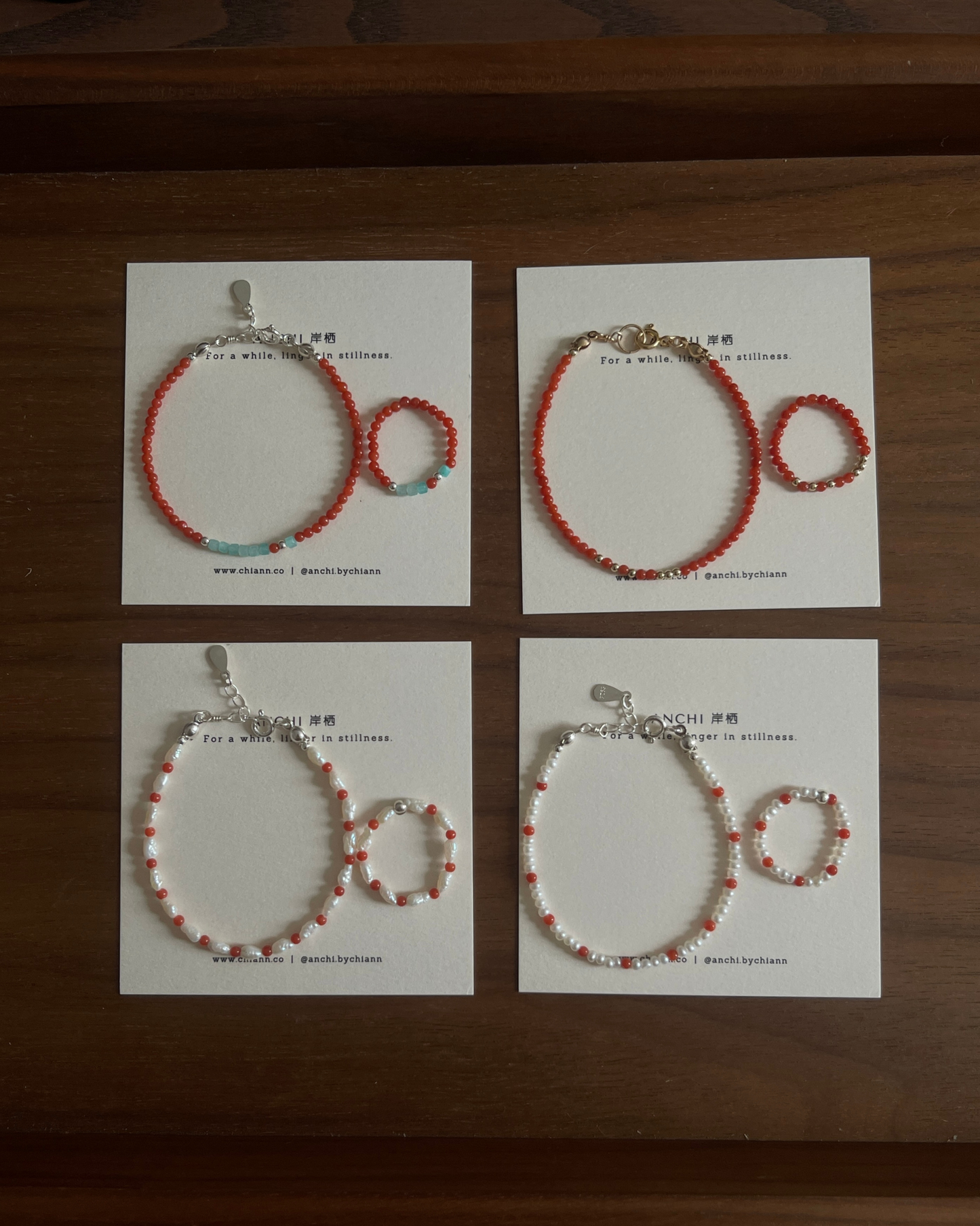 Anchi - 【南红玛瑙】细戒指合集