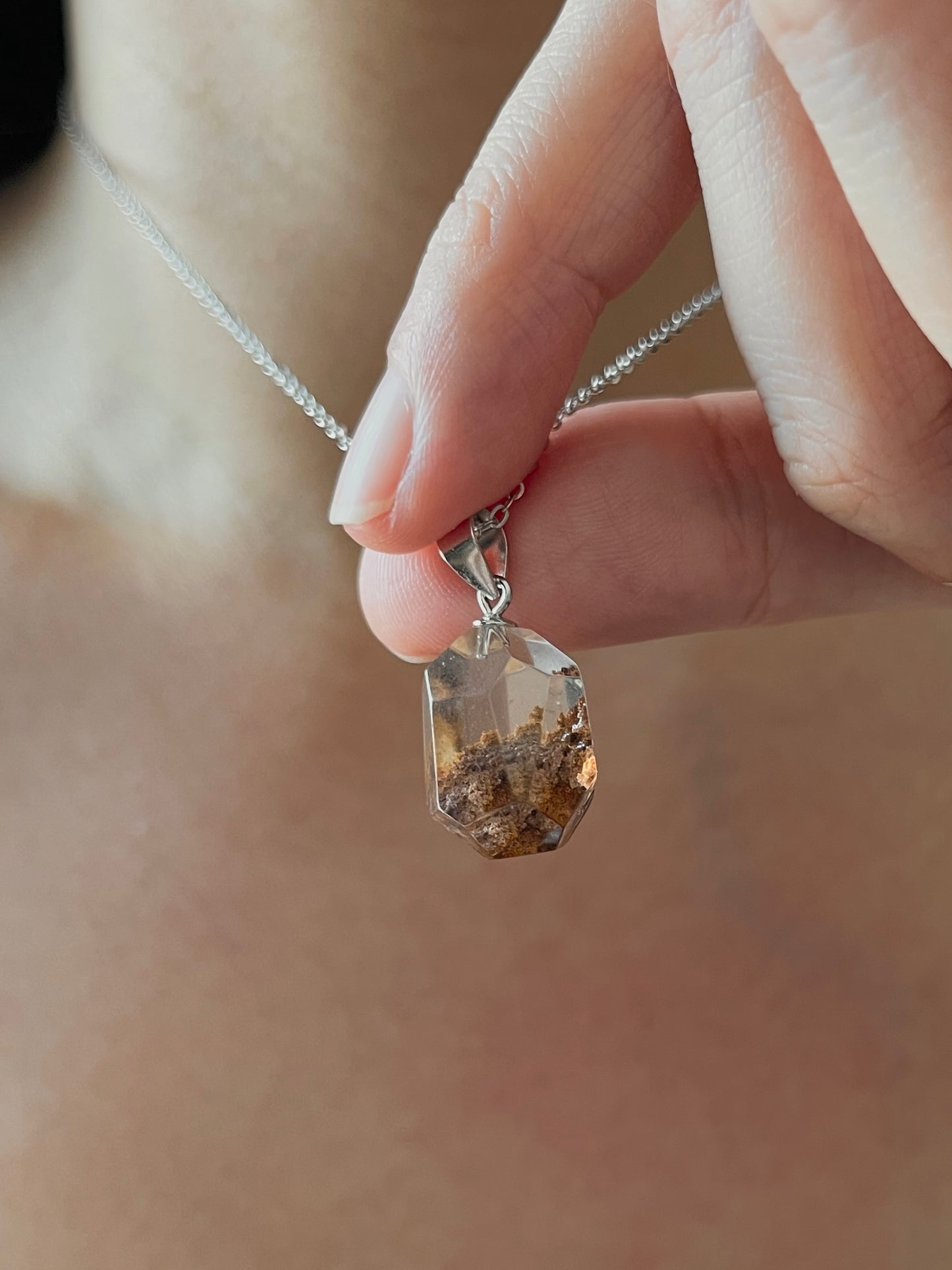 彩幽灵吊坠（迷你） Multi Colour Phantom Quartz Pendant