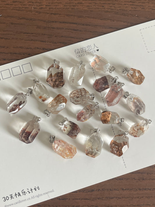 彩幽灵吊坠（迷你） Multi Colour Phantom Quartz Pendant