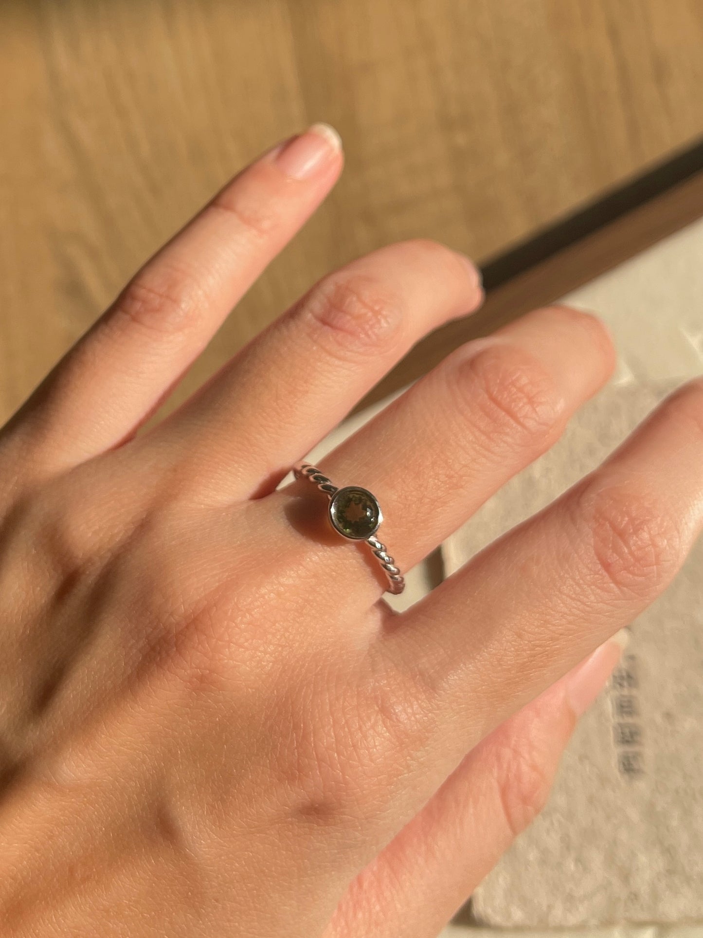 捷克陨石戒指 Moldavite Ring