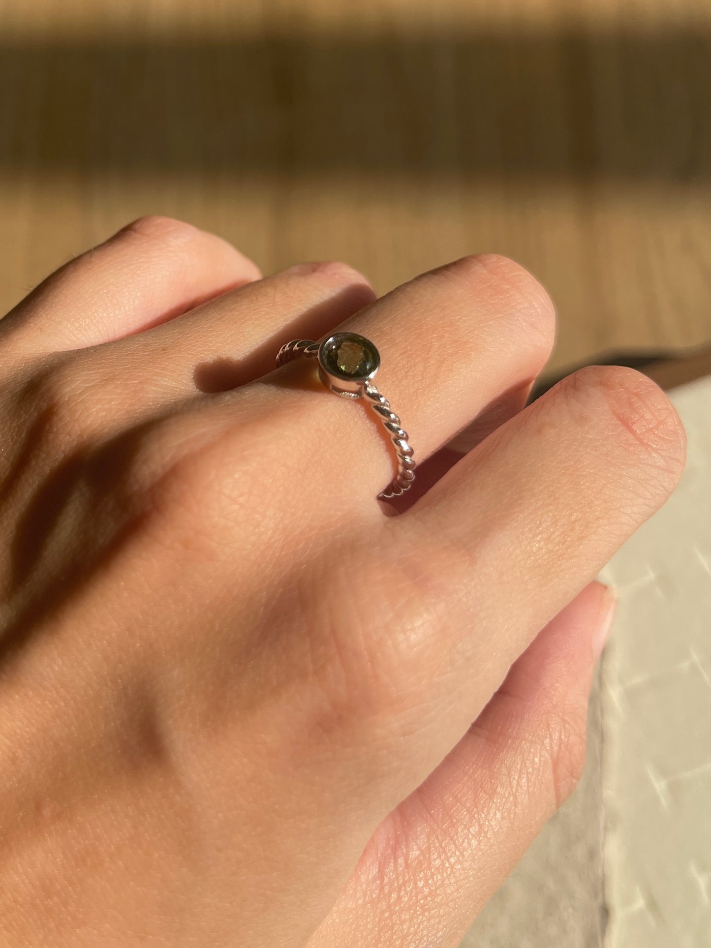 捷克陨石戒指 Moldavite Ring