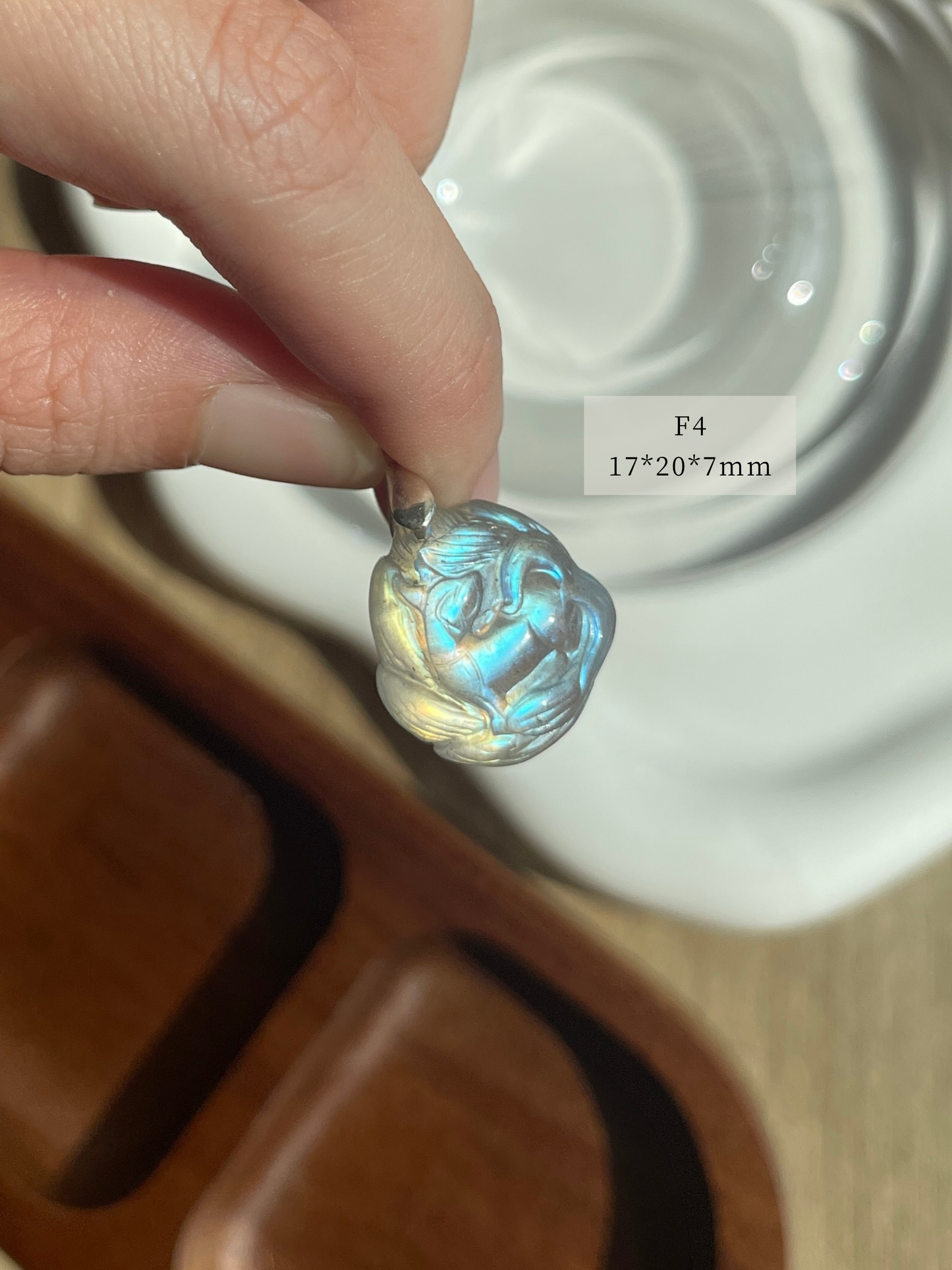 拉长石狐仙吊坠 Labradorite Fox Fairy Pendant